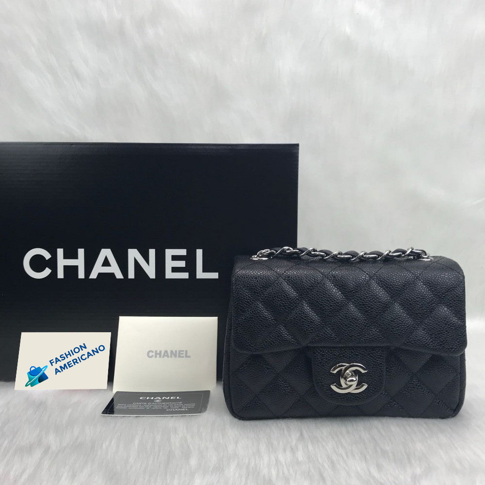CHANEL CAVIAR MINI FLAP BAG 1.55