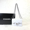 CHANEL MINI FLAP BAG 1.55 SPECAIL white silver