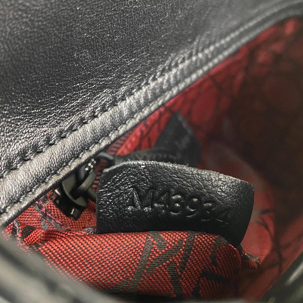 Christian Dior Mini Lady Dior Bag inside with brand