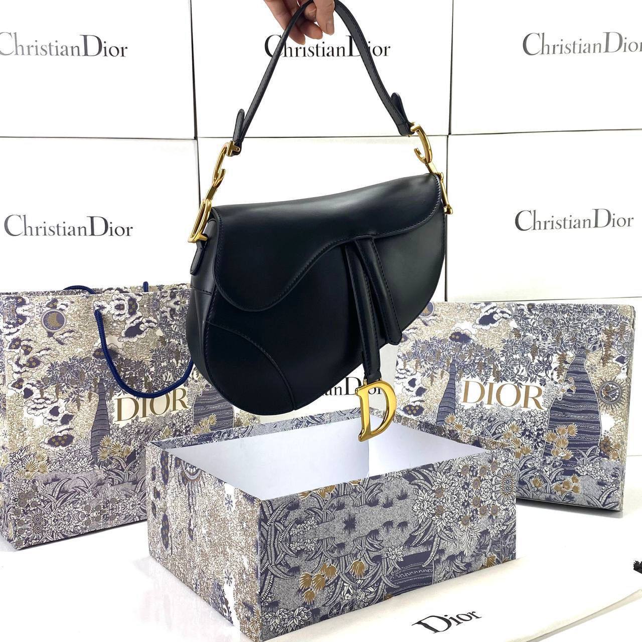 Christian Dior Saddle Bag Calfskin handed