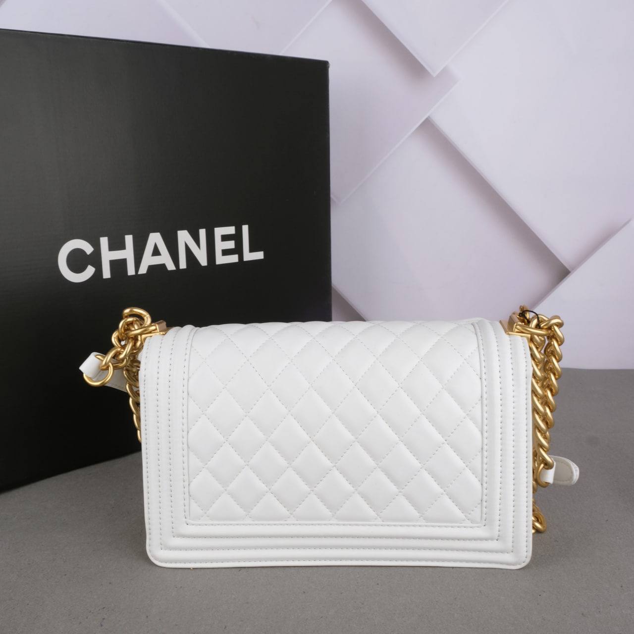 Chanel Chain Boy Chevron back