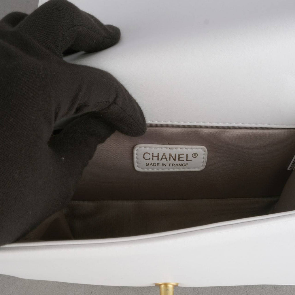 Chanel Chain Boy Chevron inside brand