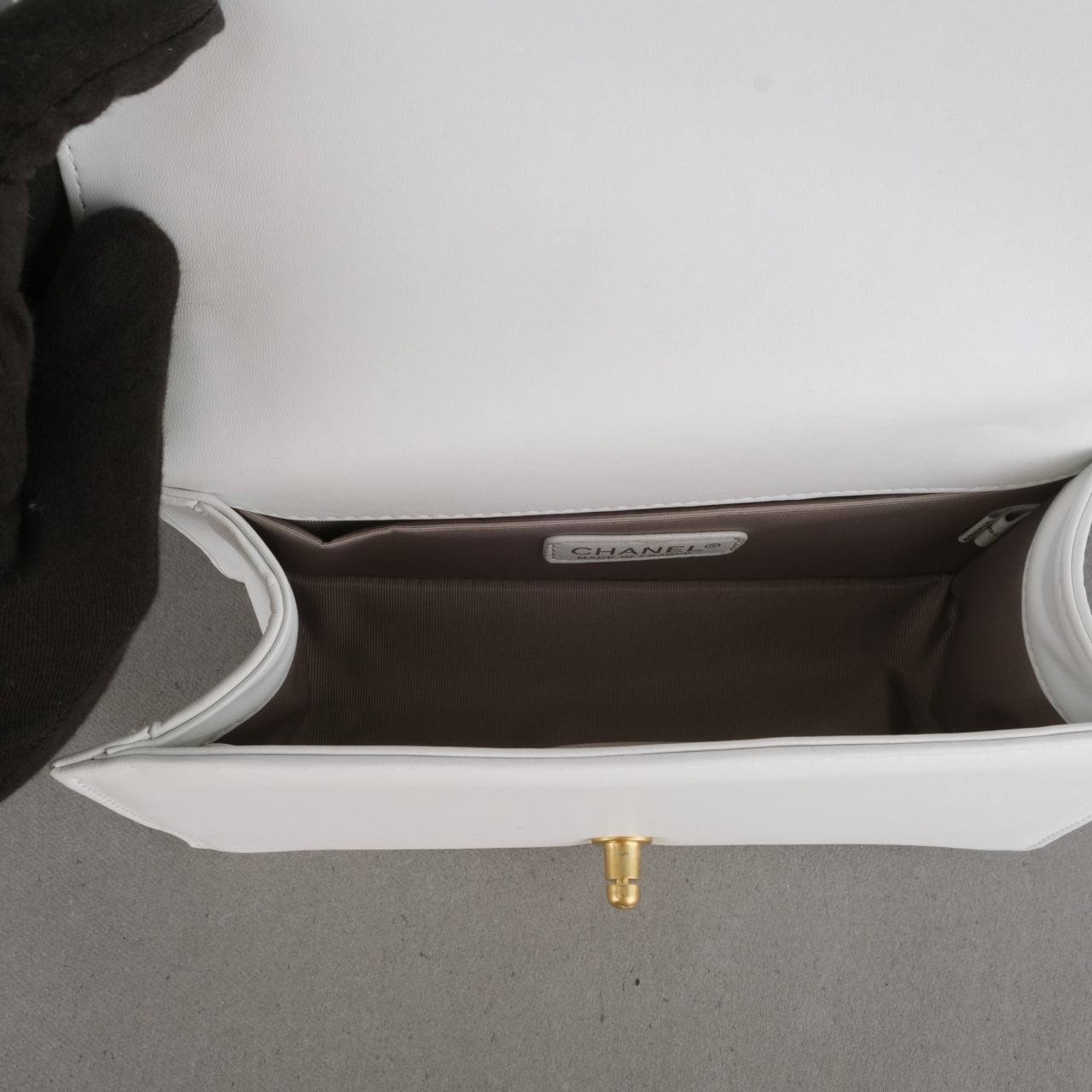 Chanel Chain Boy Chevron inside