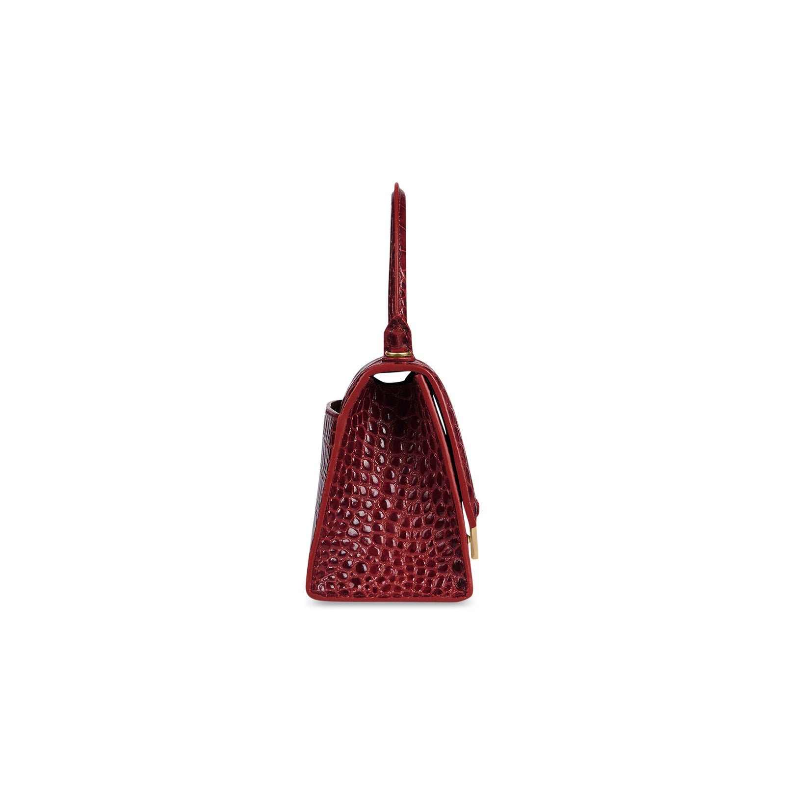 hourglass_small_handbag_crocodile_embossed_dark_red_gold_side