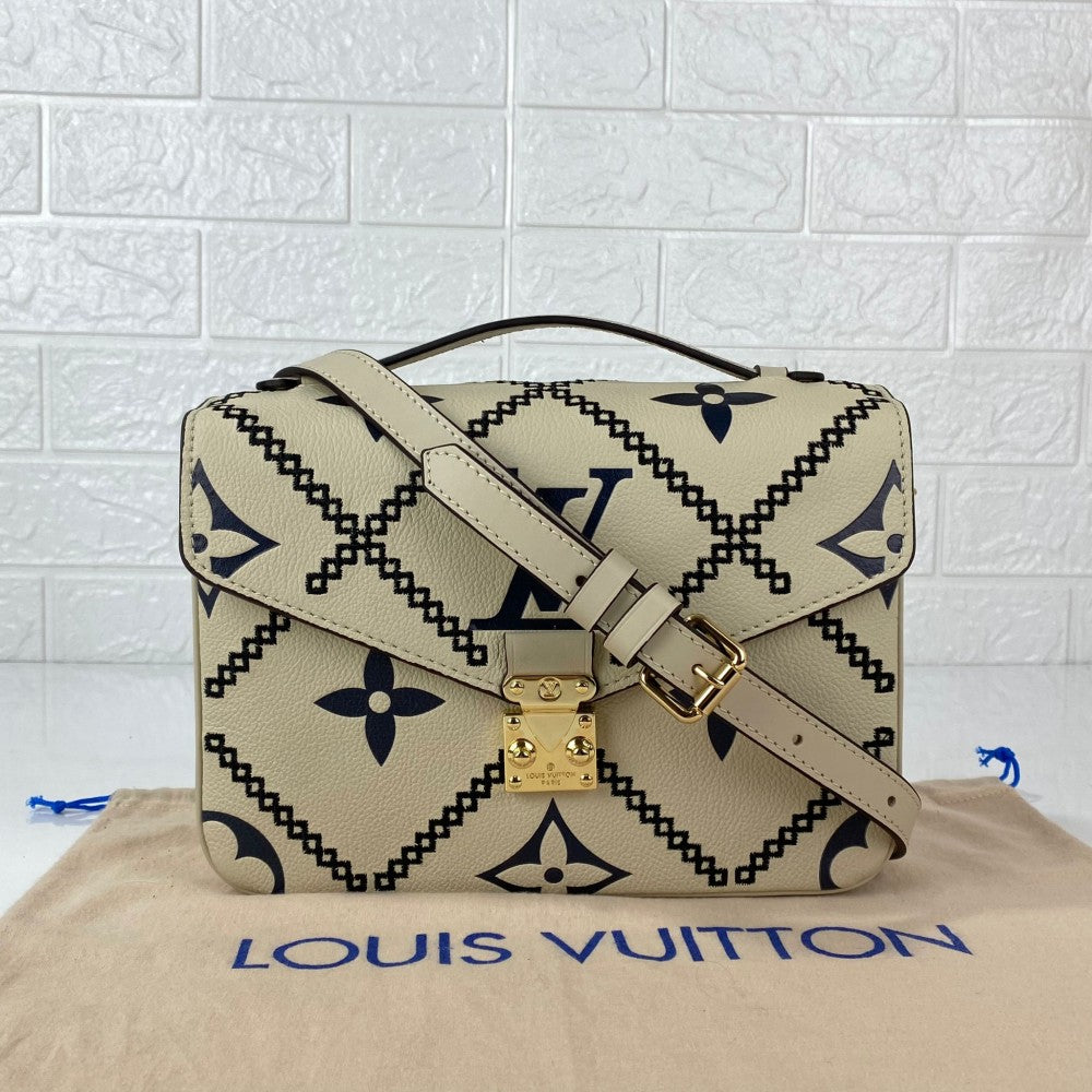 Louis Vuitton Metis Pochette Stitched White 3