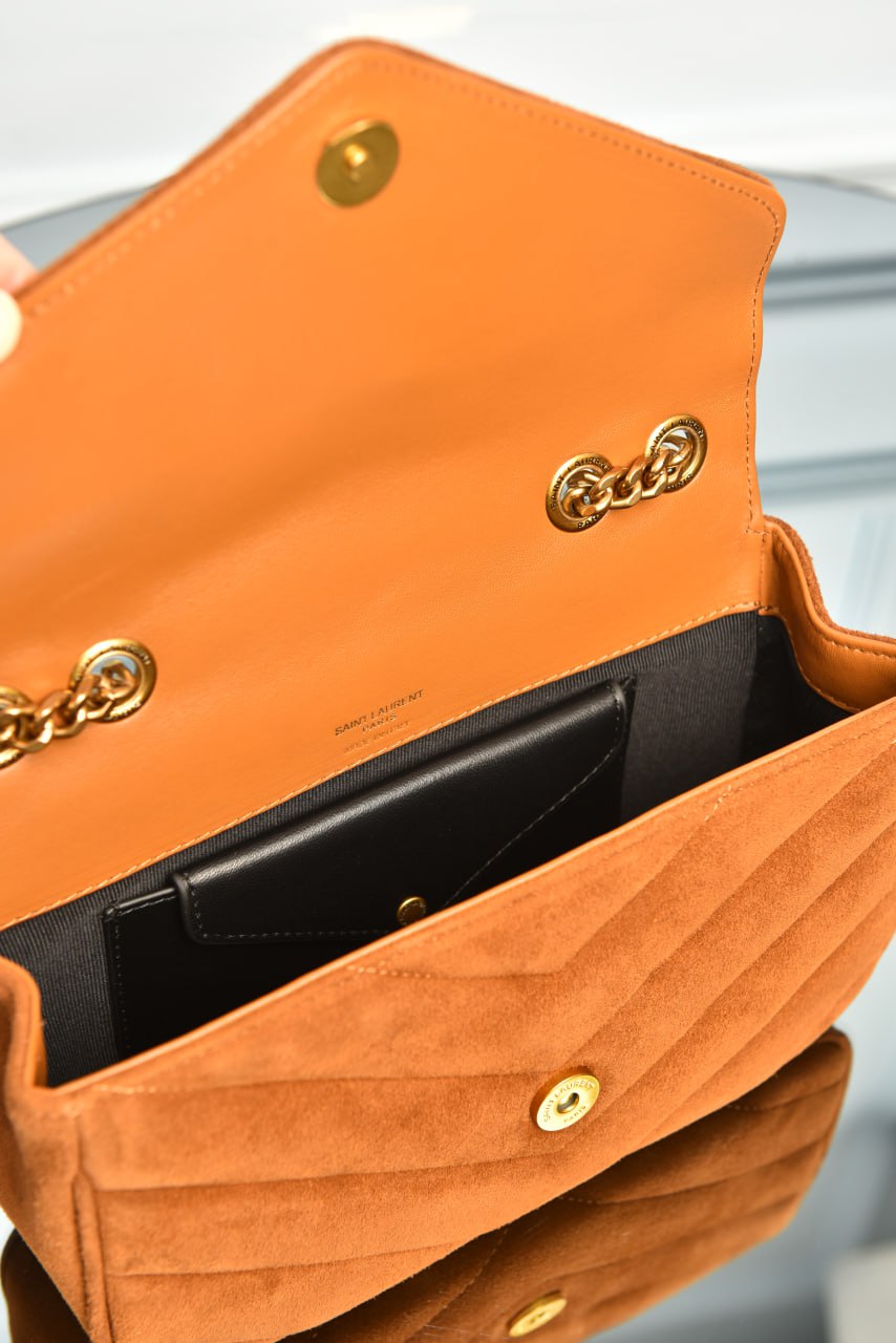 Loulou Small Bag | Suede Leather | Y-Quilted Design