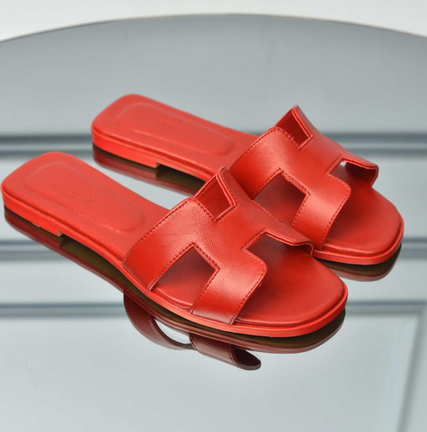 Oran sandals Luxury & Elegant Iconic Silhouette Premium Leather Flat Sandals - Timeless Elegance