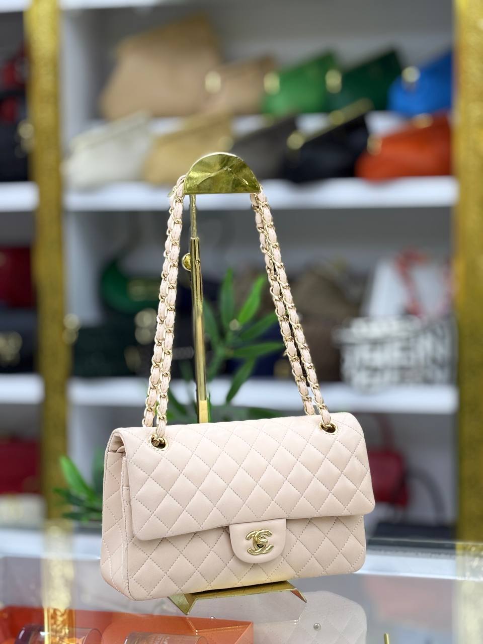 Classic Flap Bag 2.55 Medium | Quilted Lambskin | Gold Chain Strap