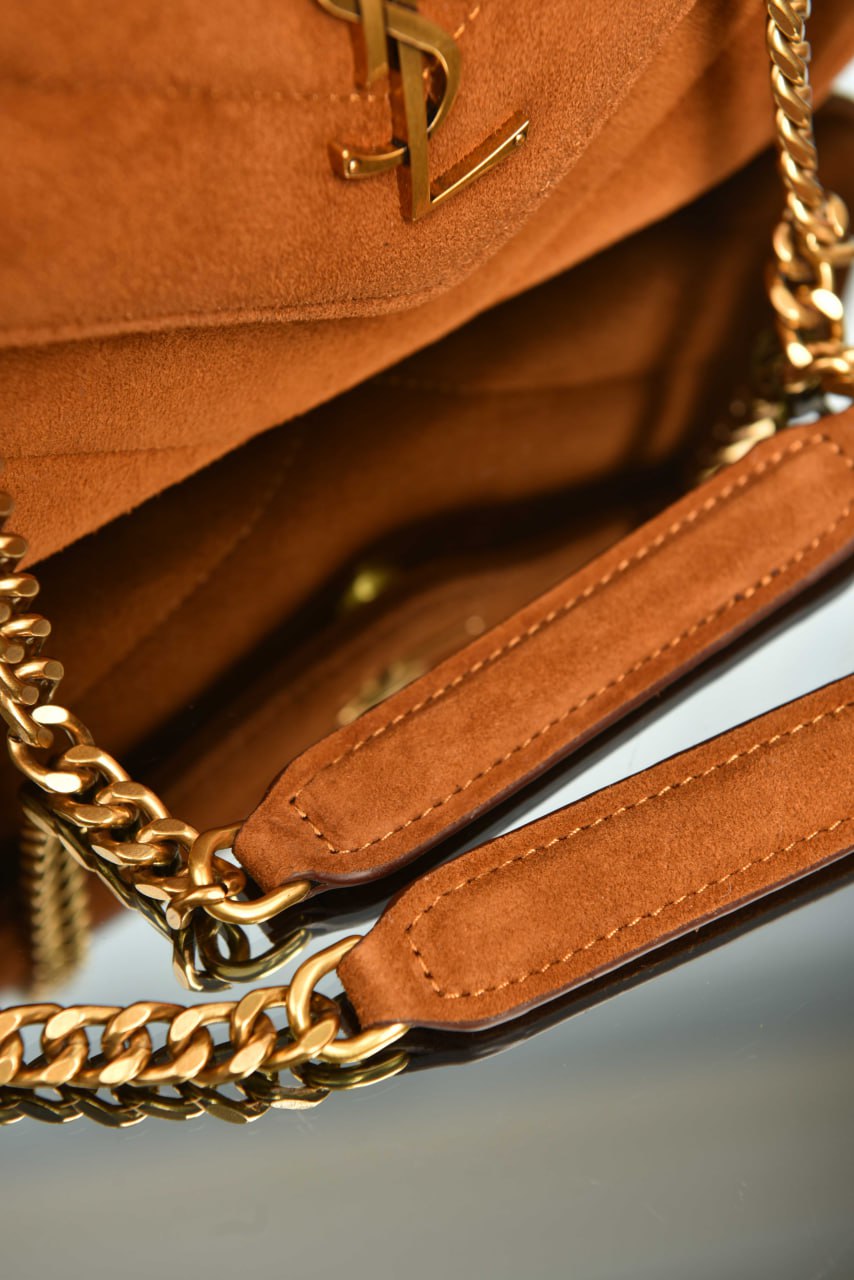 Loulou Small Bag | Suede Leather | Y-Quilted Design