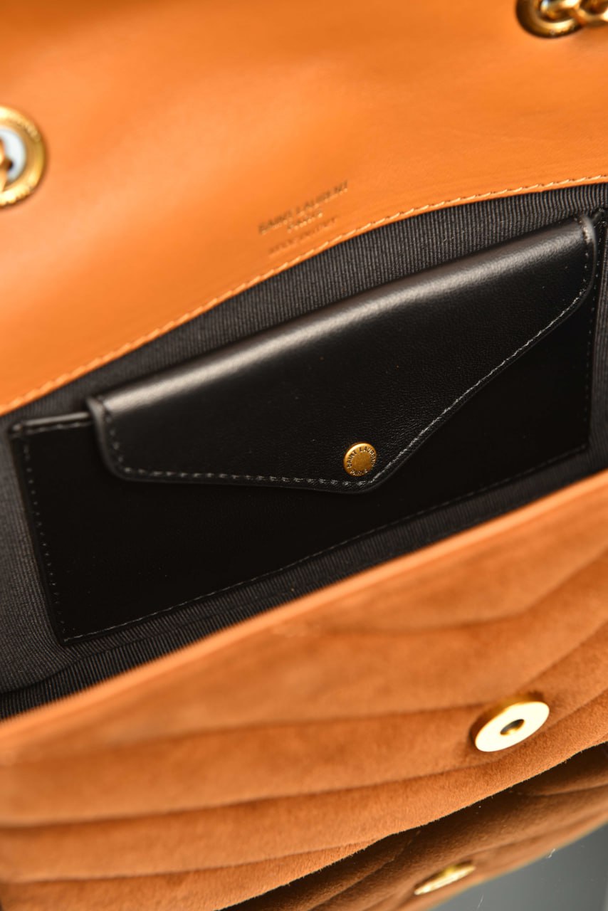 Loulou Small Bag | Suede Leather | Y-Quilted Design