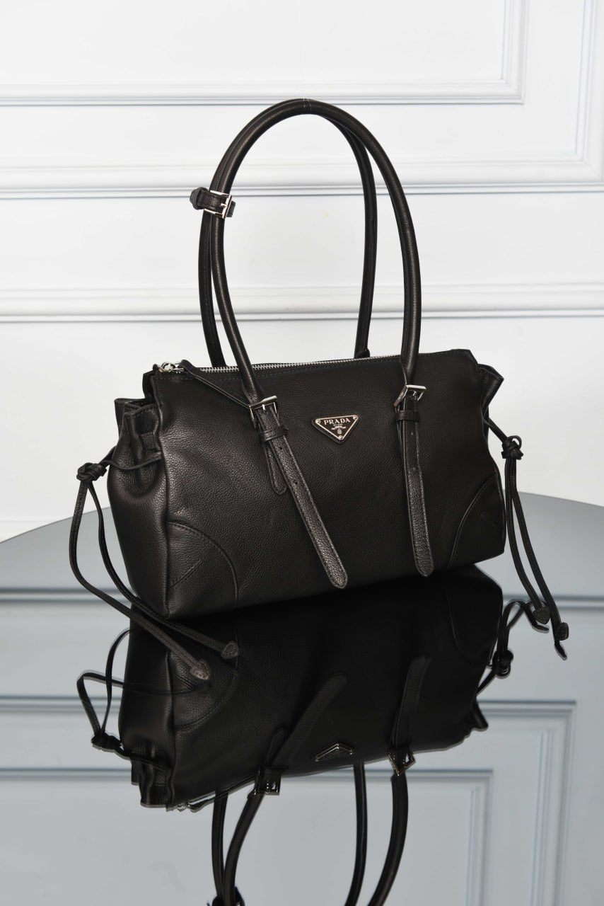PRADA - Bonnie Medium Antique Leather Tote Bag Premium Designer Style Women’s Bag – High Quality, Elegant Fashion Accessory