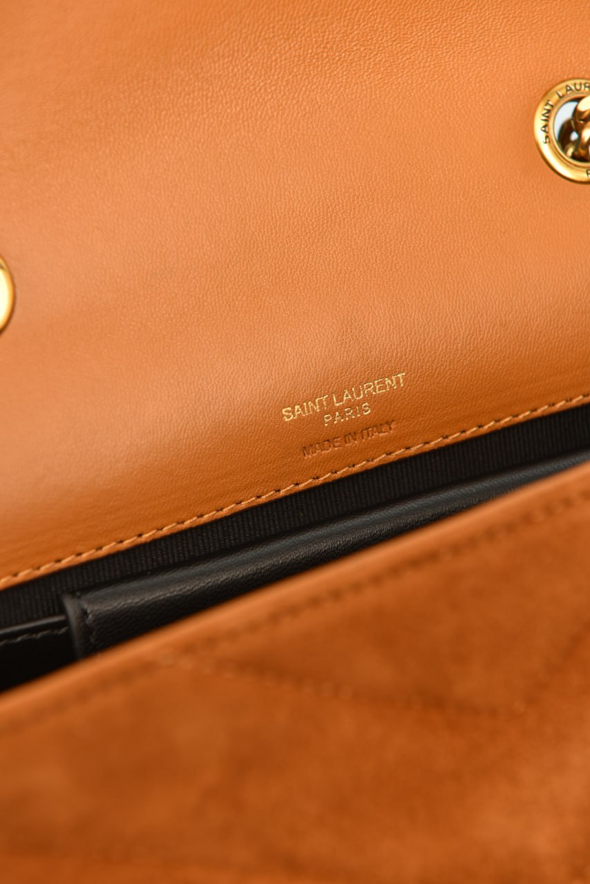 Loulou Small Bag | Suede Leather | Y-Quilted Design
