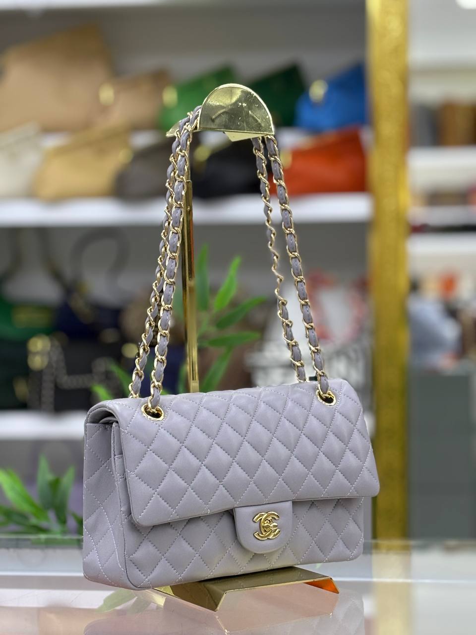 Classic Flap Bag 2.55 Medium | Quilted Lambskin | Gold Chain Strap