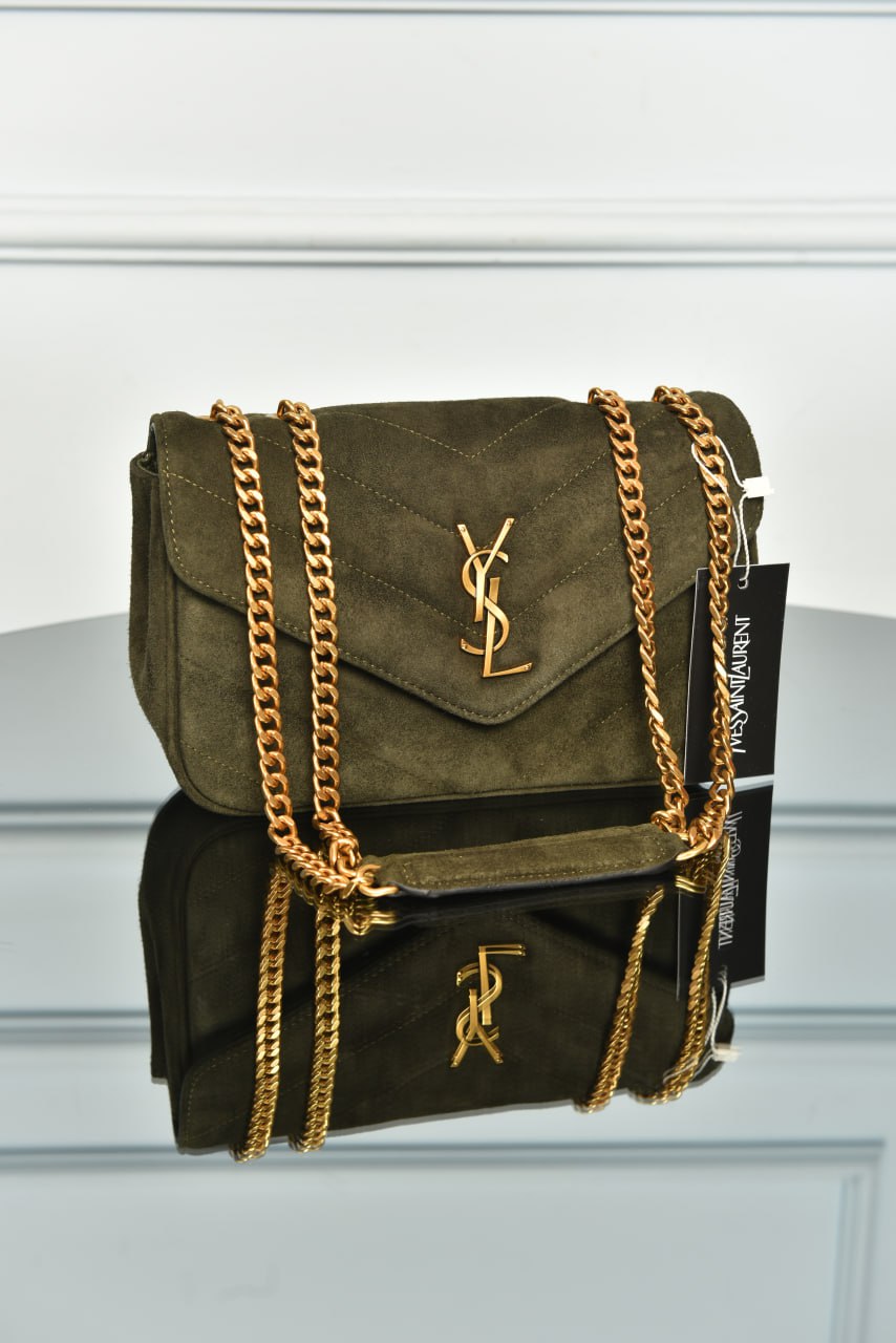 Loulou Small Bag | Suede Leather | Y-Quilted Design