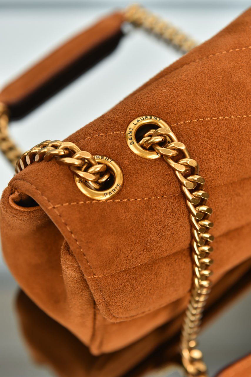 Loulou Small Bag | Suede Leather | Y-Quilted Design