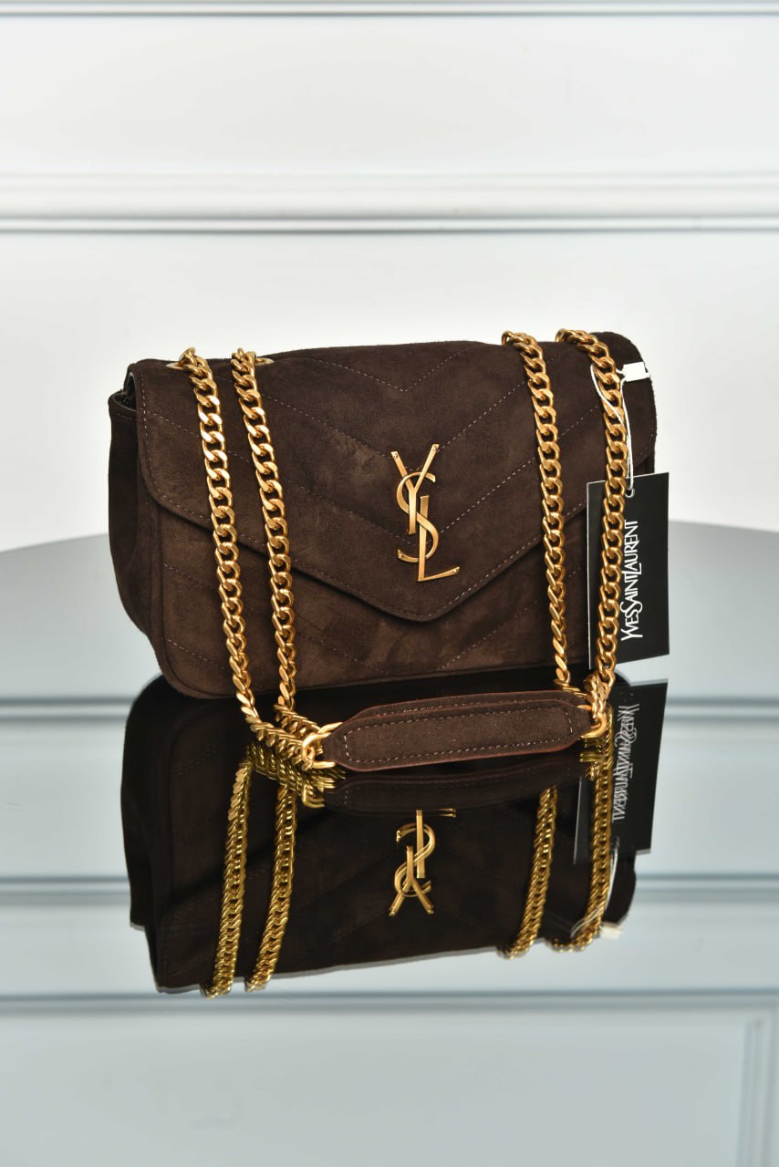 Loulou Small Bag | Suede Leather | Y-Quilted Design