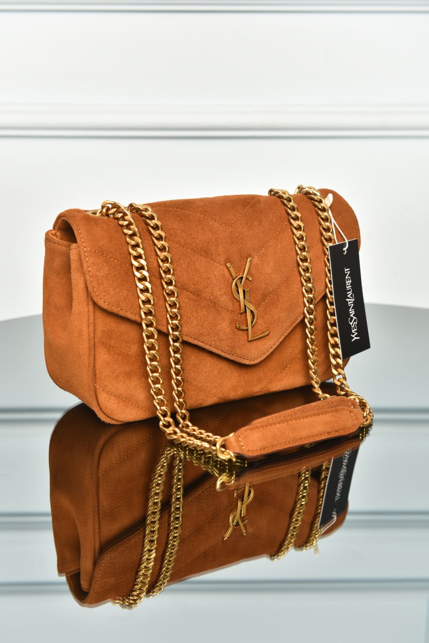 Loulou Small Bag | Suede Leather | Y-Quilted Design