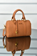 VENETA - Boston Woven Leather Bag,Premium Designer Style Women’s Bag – High Quality, Elegant Fashion Accessory
