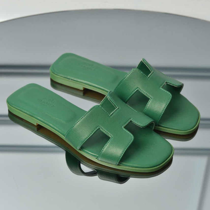 Oran sandals Luxury & Elegant Iconic Silhouette Premium Leather Flat Sandals - Timeless Elegance