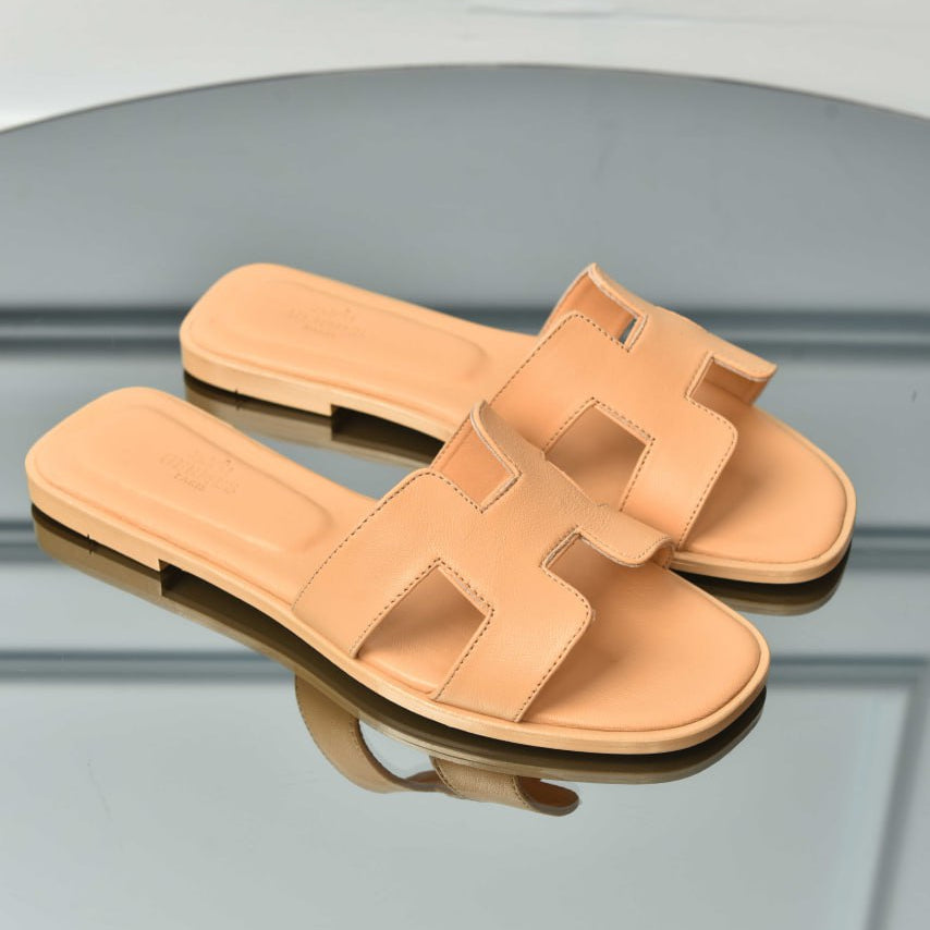 Oran sandals Luxury & Elegant Iconic Silhouette Premium Leather Flat Sandals - Timeless Elegance